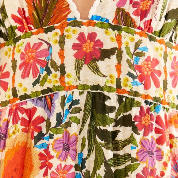 NWT Farm Rio Floral Midi Dress - Picture 4 of 6